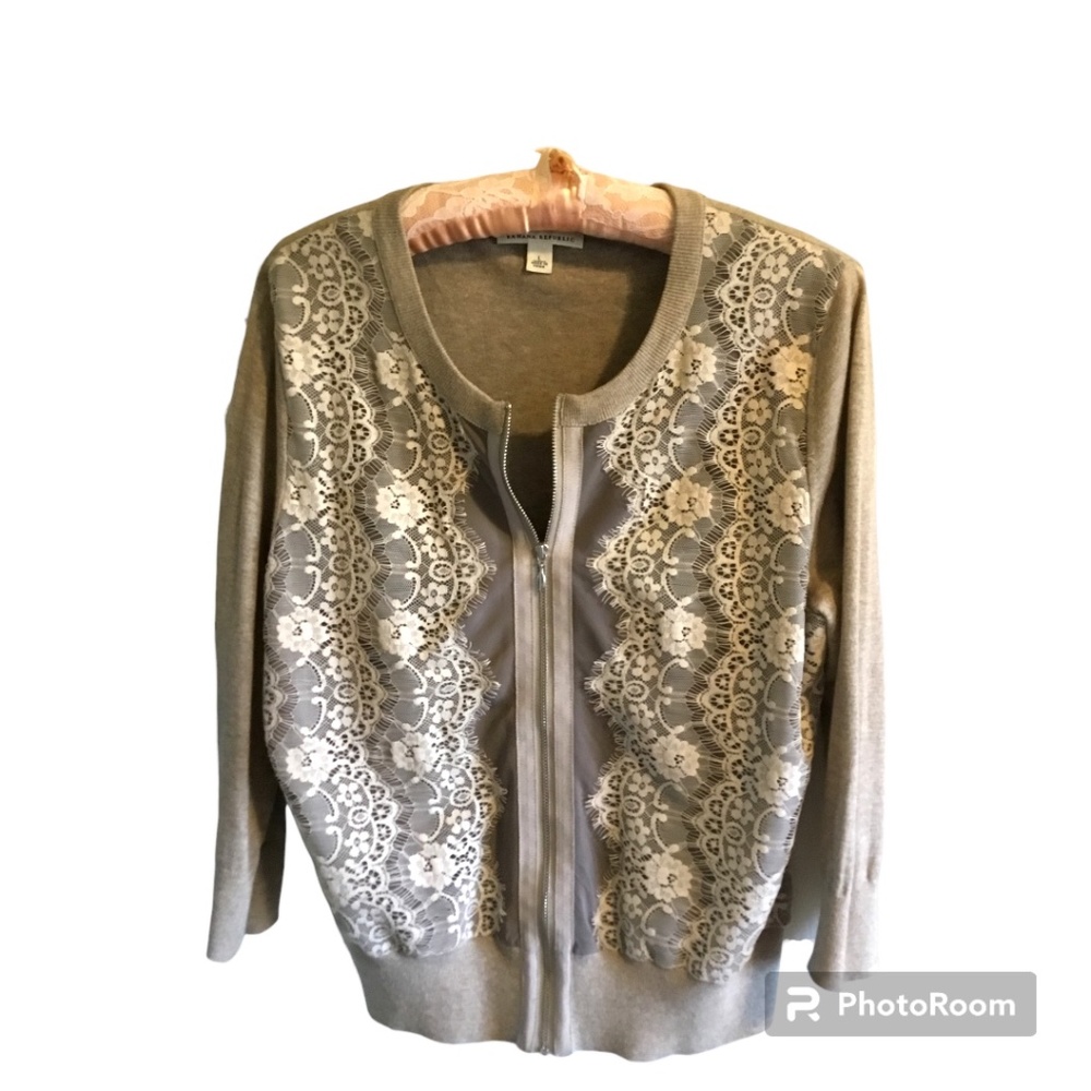 Banana Republic Cardigan, Banana Republic Sweater, Lace Cardigan, Size Large